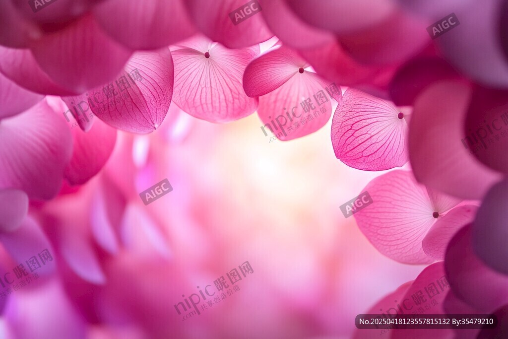 梦幻粉色花瓣特写