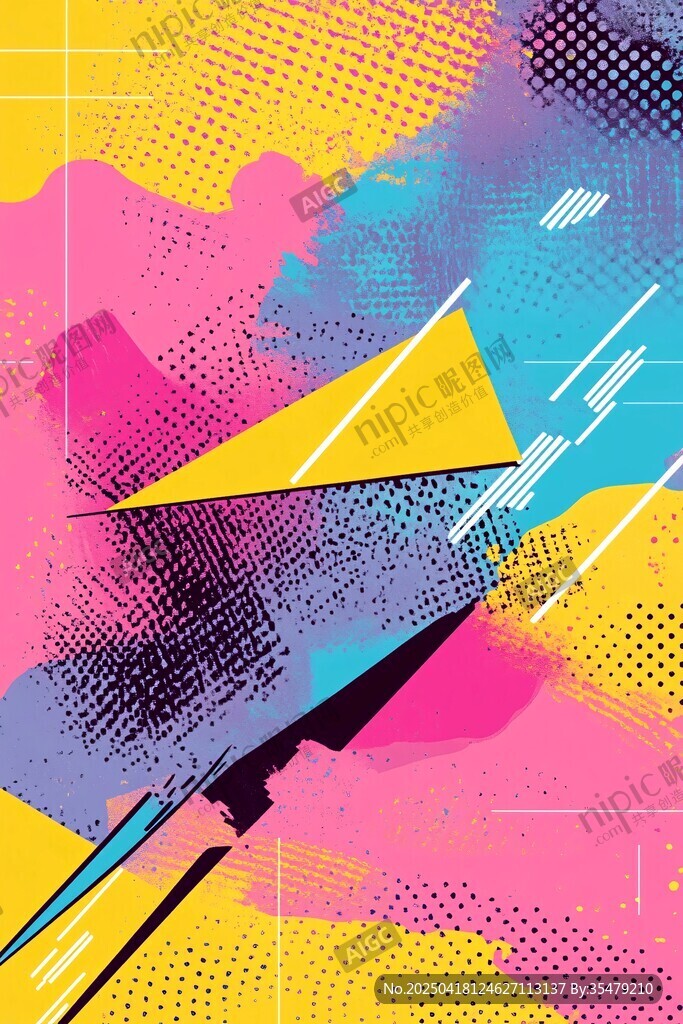 抽象多彩几何艺术背景图