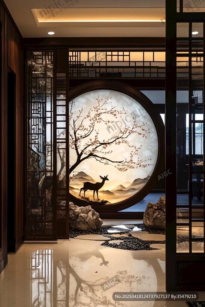 中式玄关景 雅致禅意风