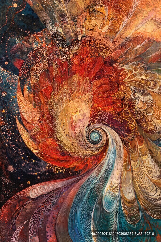 绚丽奇幻漩涡艺术画作