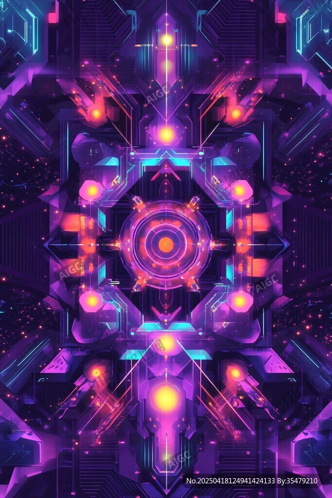 未来科技风炫酷几何图案