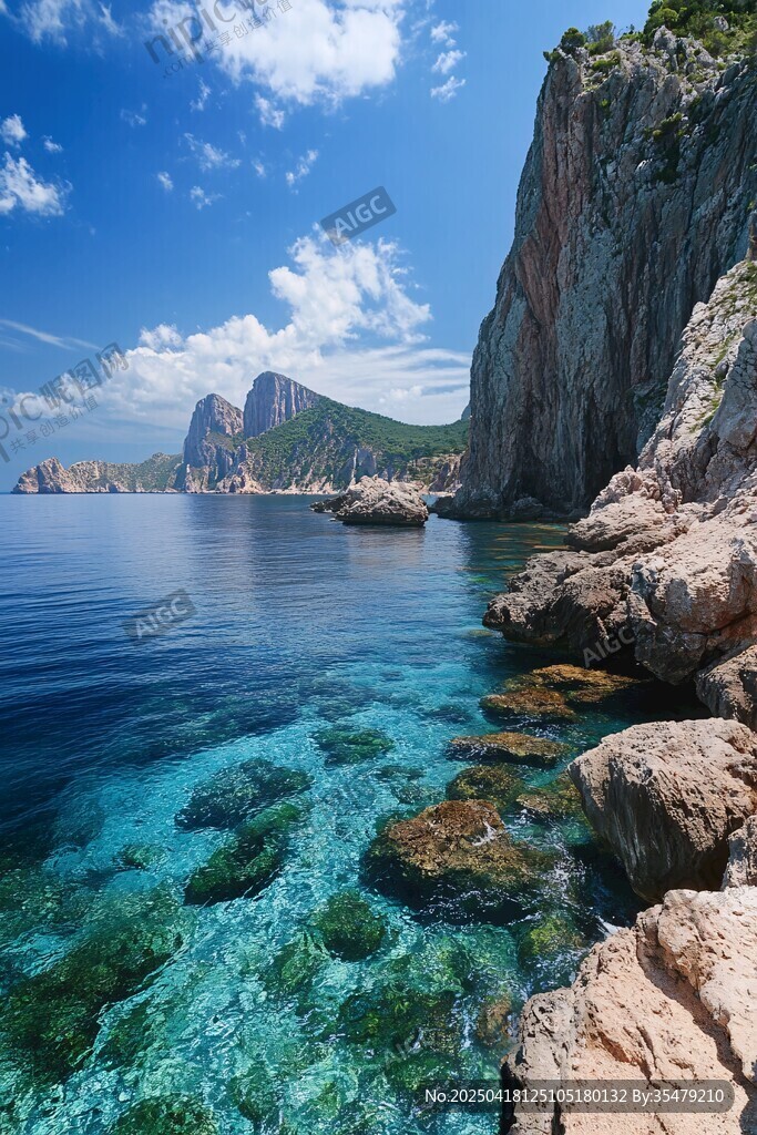 梦幻海岛蓝绿海岸风光
