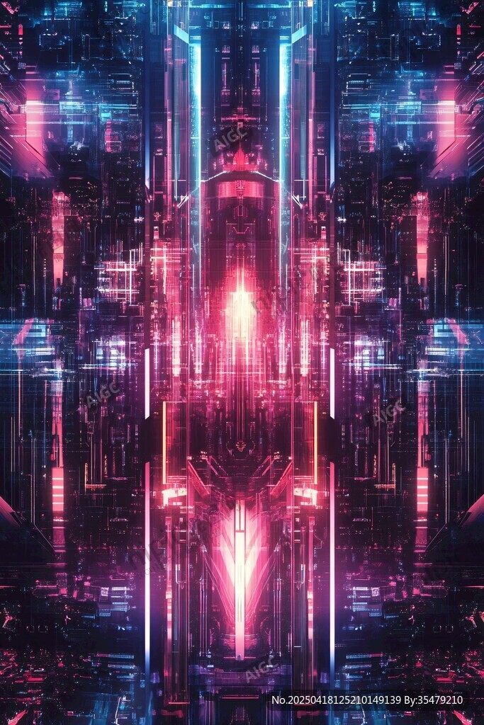 赛博朋克风未来科技场景