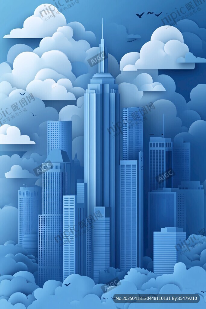 梦幻云端都市景观