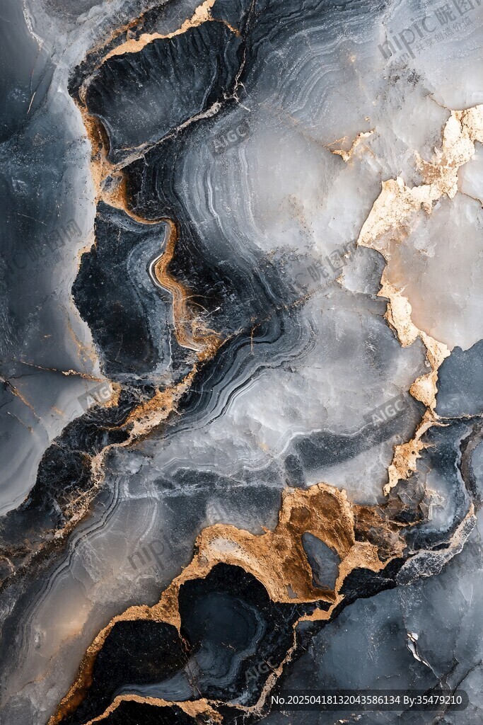 黑金大理石纹理艺术图案