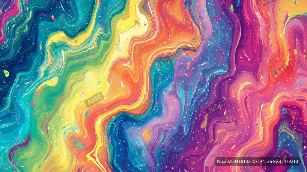 梦幻炫彩流体艺术图案