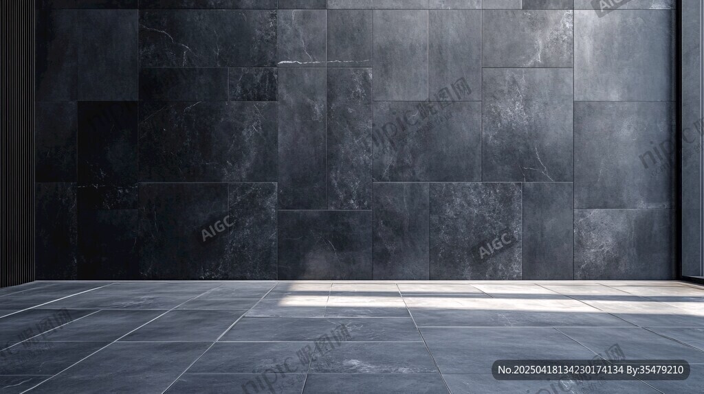 深灰瓷砖室内简约空间