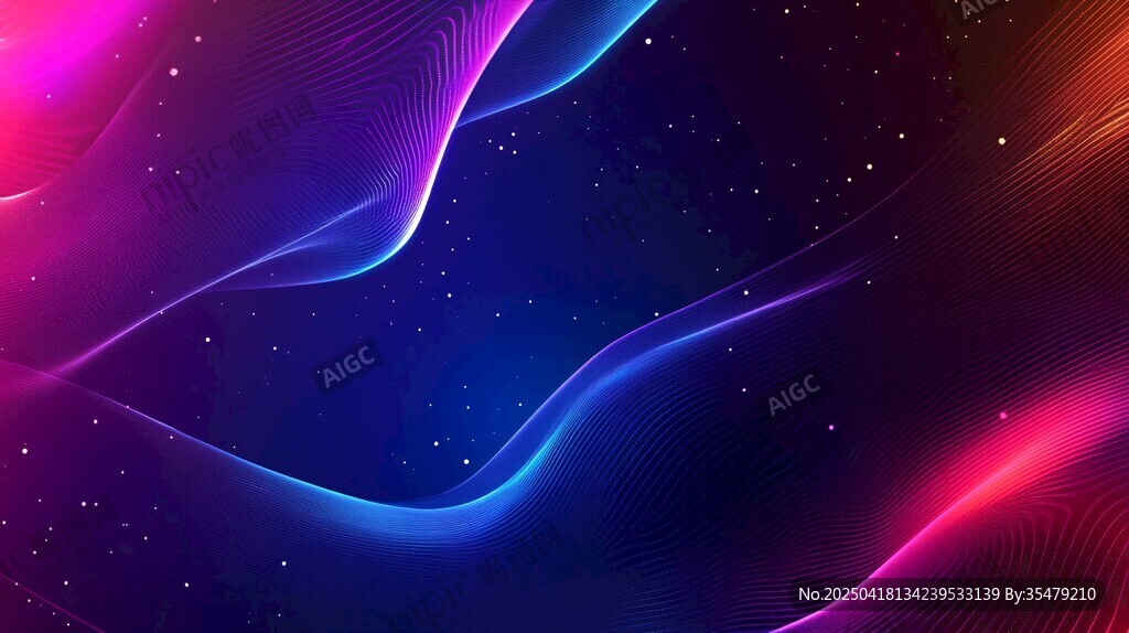 梦幻炫彩流动星空背景