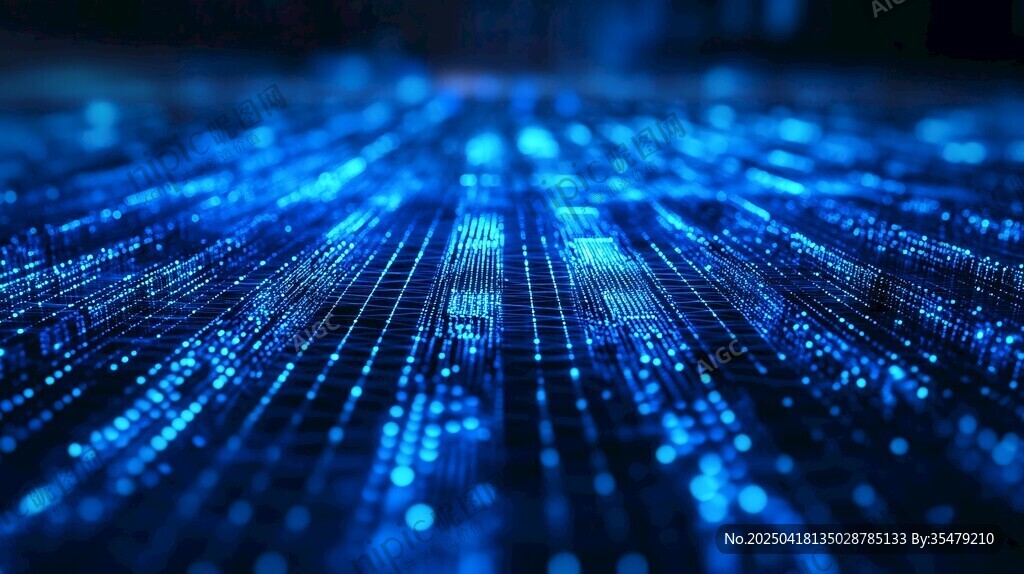 科技蓝光数据流背景图