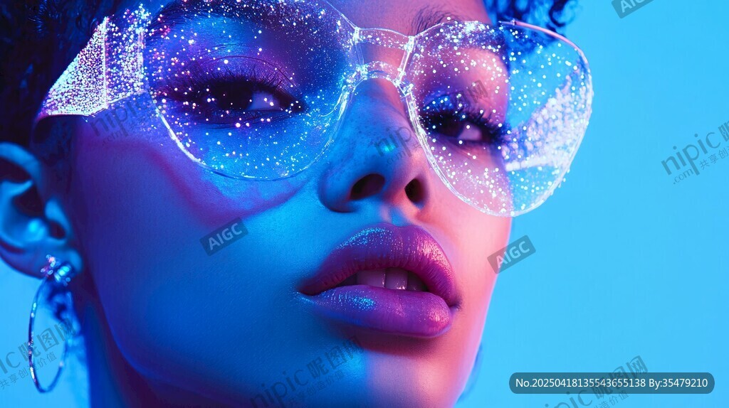 梦幻炫光眼镜时尚女性