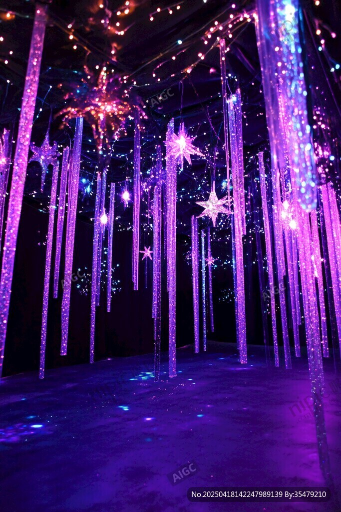梦幻星空灯光艺术场景