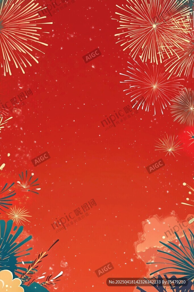 喜庆烟花背景图