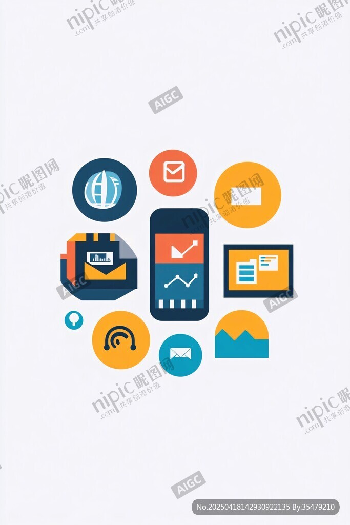 科技应用图标集合展示