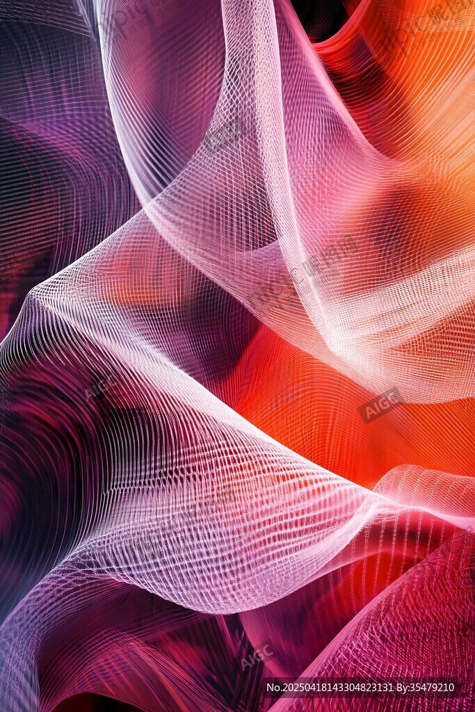 梦幻炫彩流动线条纹理图