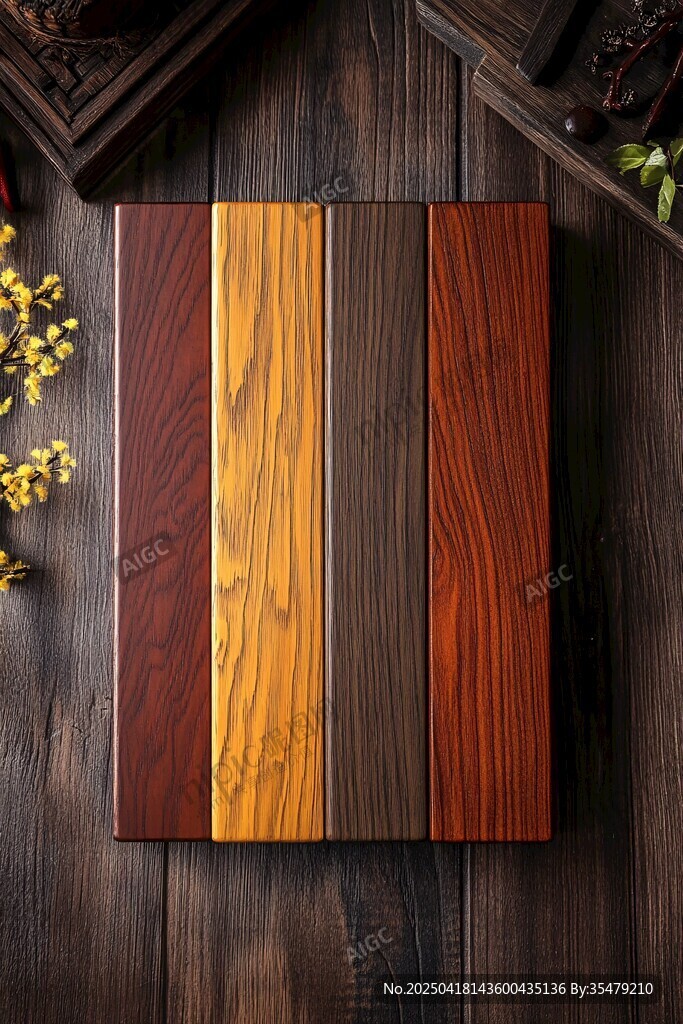 多样实木板材展示