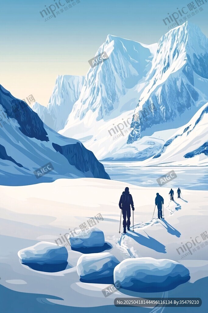 雪山徒步者的壮丽旅程