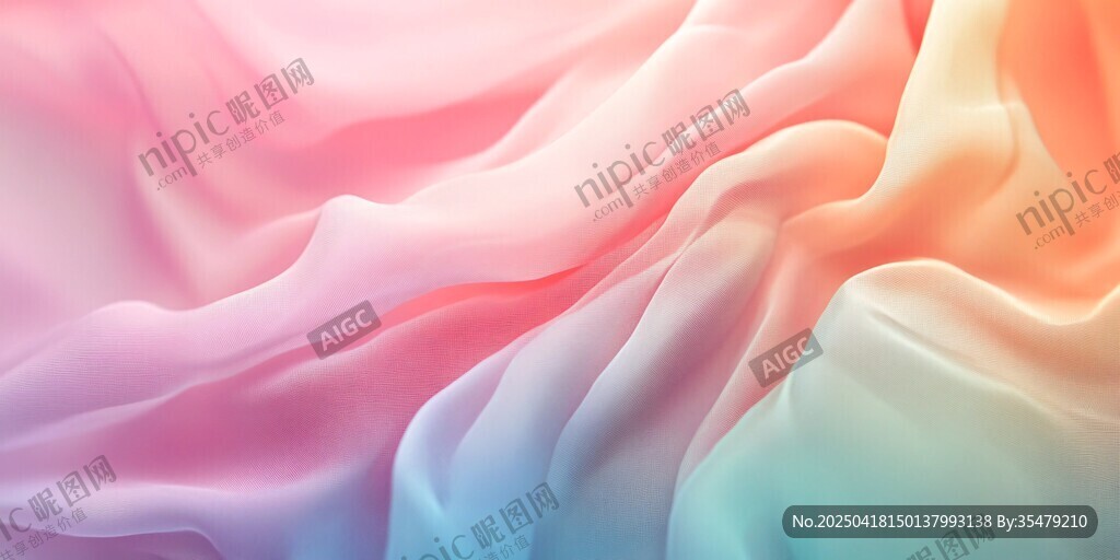 梦幻渐变彩色丝绸纹理