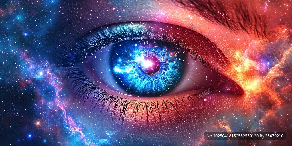 梦幻眼眸中的宇宙奇观