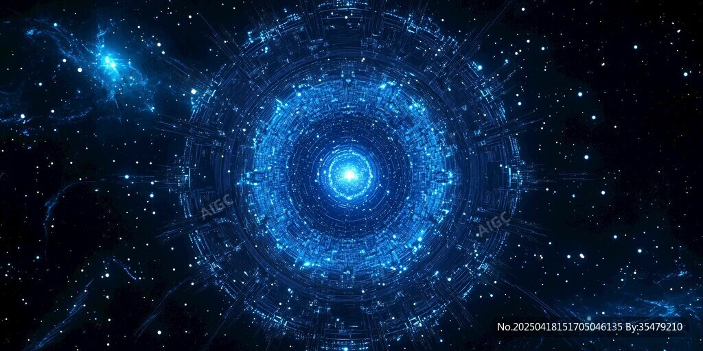 梦幻宇宙蓝色能量漩涡