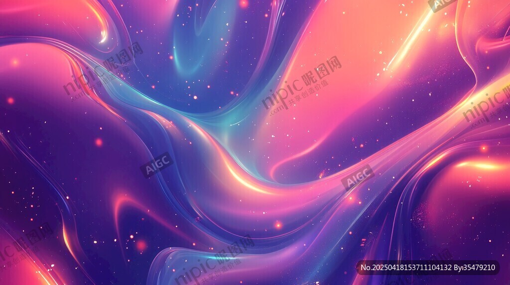 梦幻炫彩流体渐变背景图