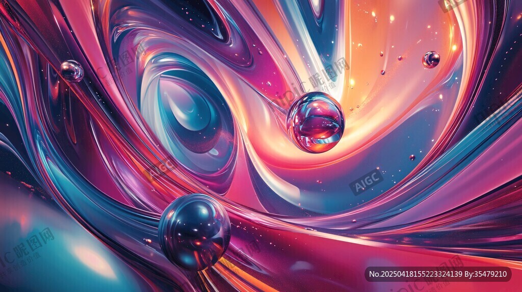 梦幻流体色彩艺术画面
