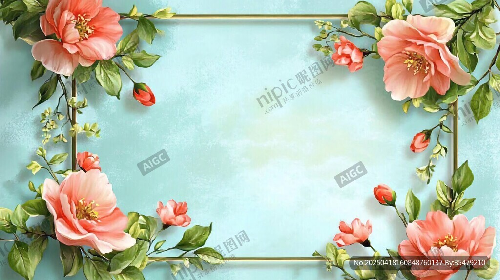 花卉边框背景图