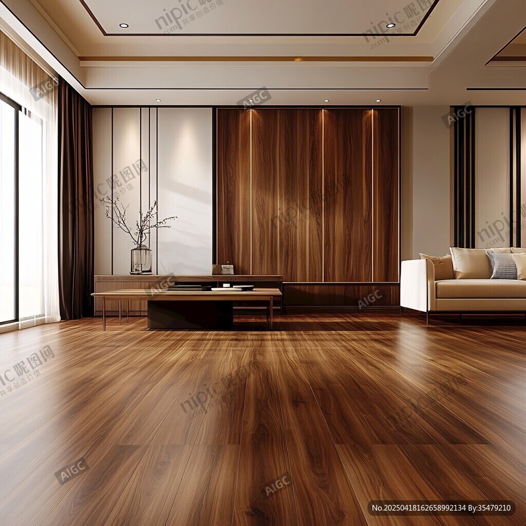 现代简约风木质客厅空间