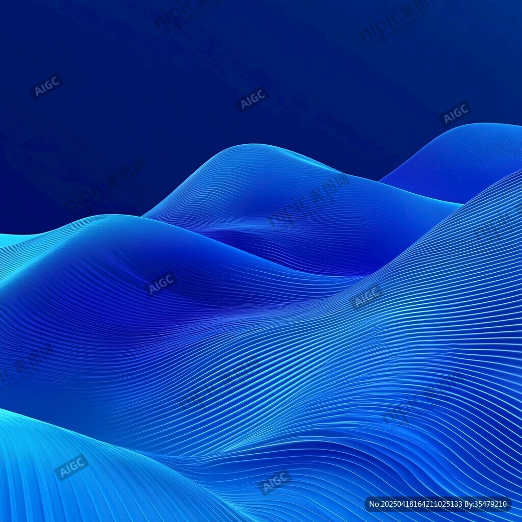 蓝色波浪抽象动态背景图