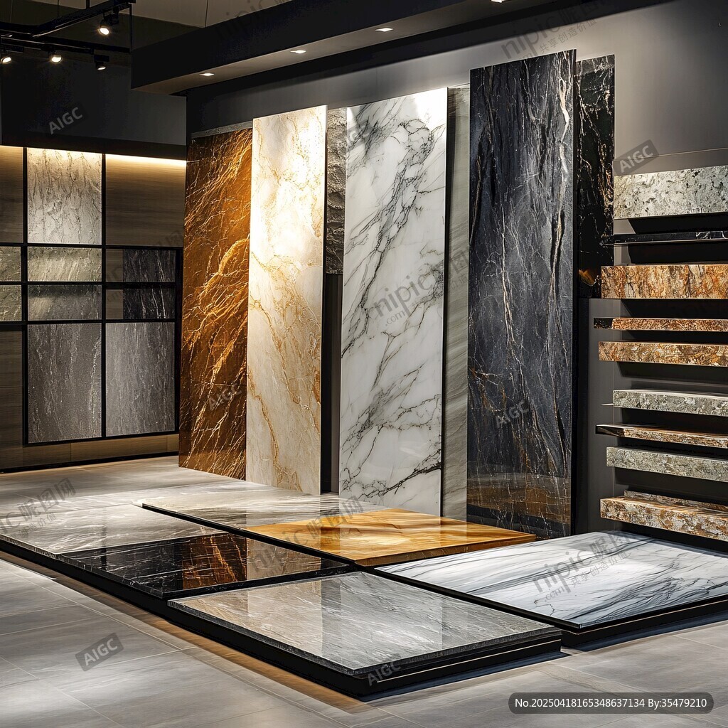 时尚多样的大理石瓷砖展示