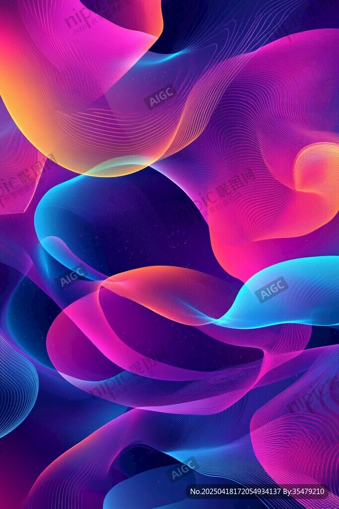 梦幻炫彩流体艺术背景图