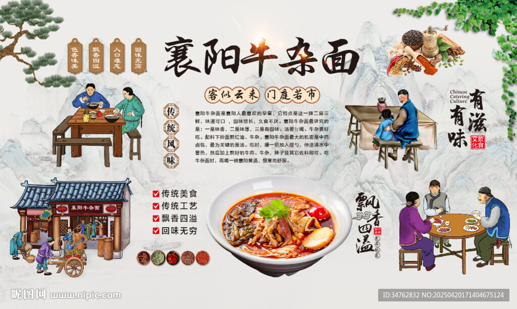 牛肉面背景墙