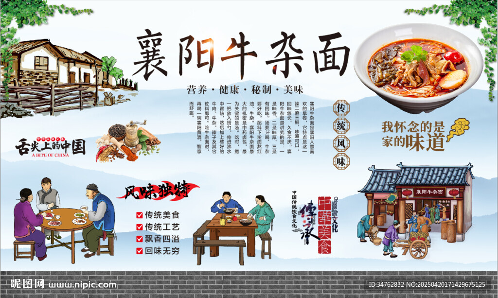 牛肉面背景墙