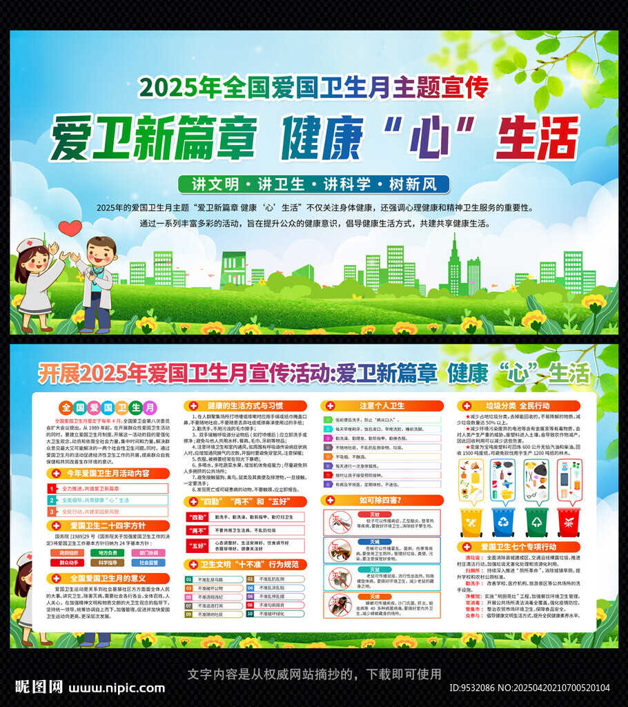 2025年爱国卫生月展板