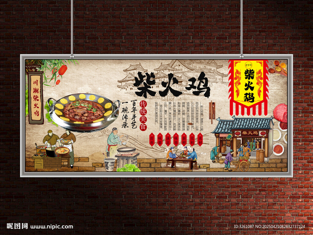 柴火鸡展板