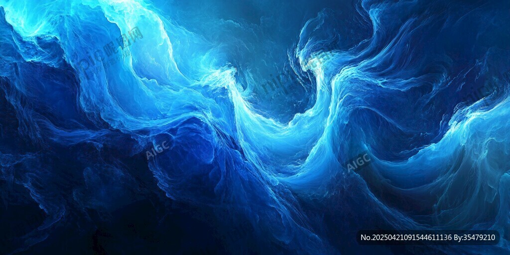 梦幻蓝色流动艺术纹理