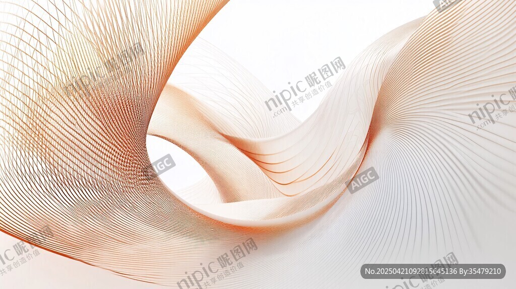 流动线条抽象艺术画面