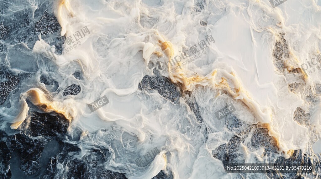 海浪翻涌的动态纹理画面