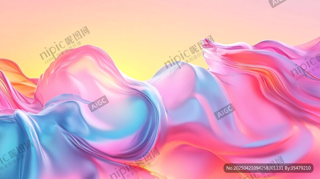 梦幻流体色彩艺术背景图