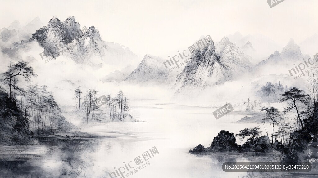 水墨山水间 静谧自然景