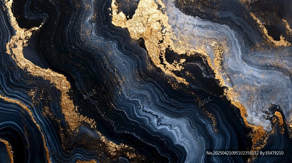 黑金大理石纹理艺术图案