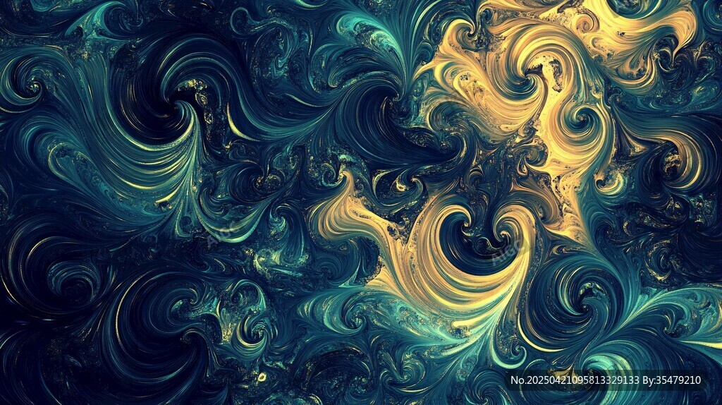 梦幻蓝金流体艺术纹理