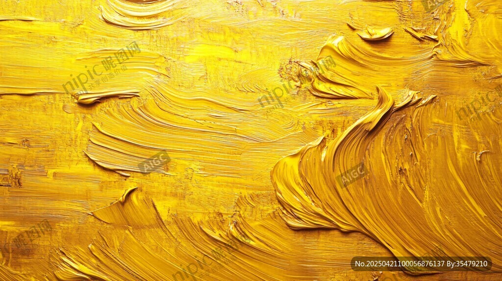 金黄笔触油画质感纹理