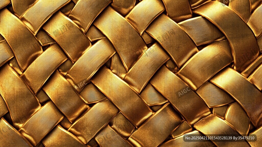 金色编织纹理背景图案