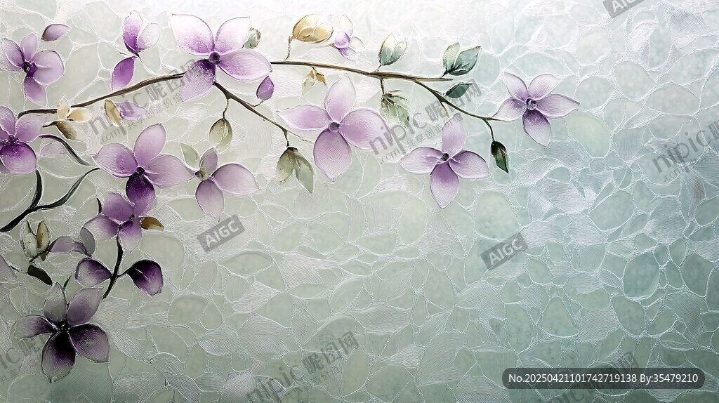 淡紫花枝背景图