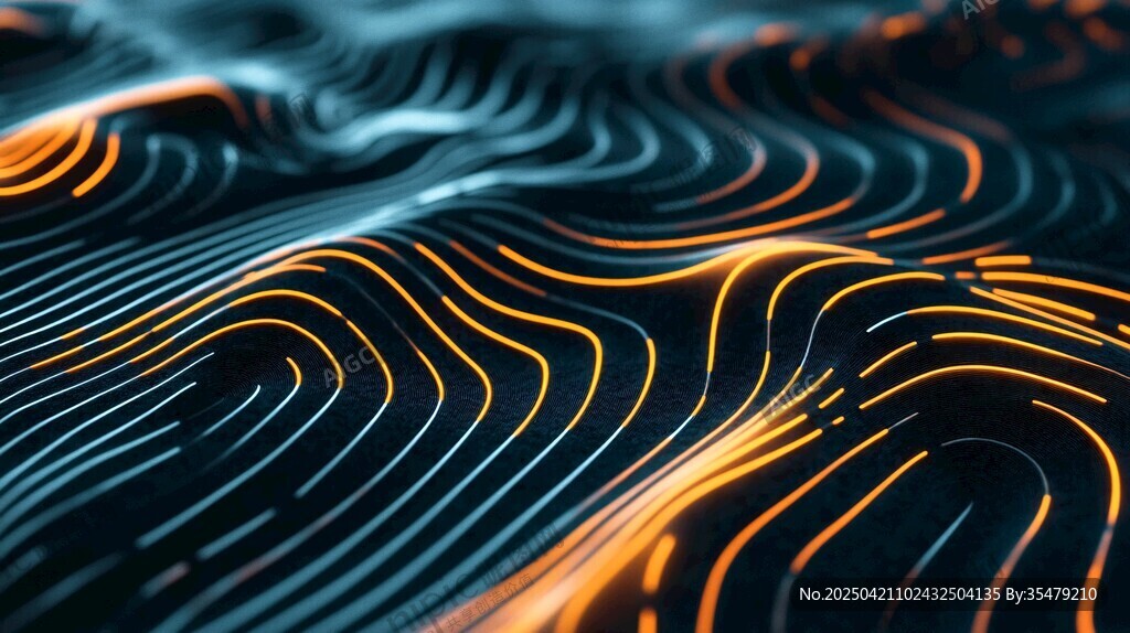 流动炫光线条科技感背景