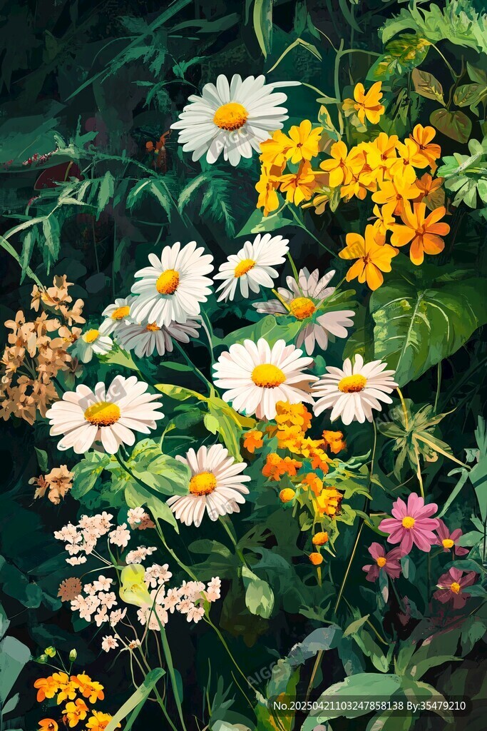 缤纷花卉绘就自然美景