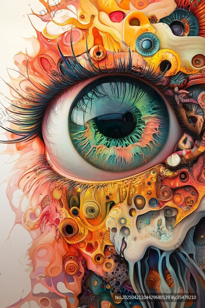 奇幻眼球艺术插画