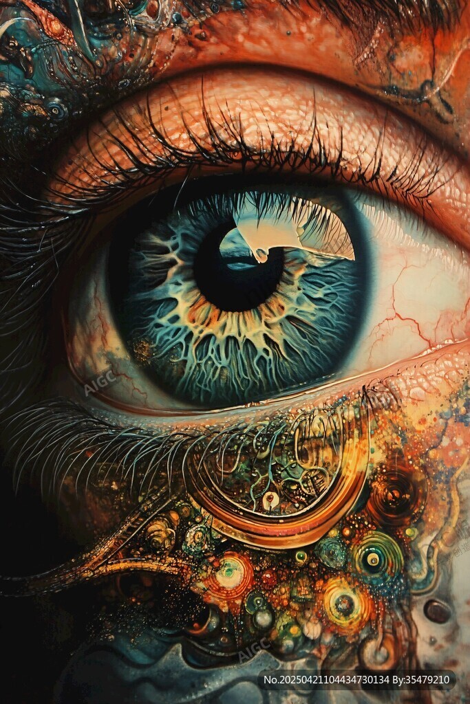梦幻机械眼艺术插画