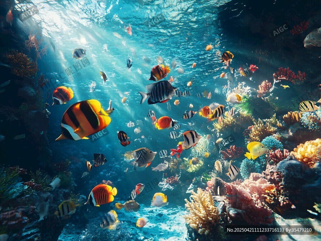 梦幻海底世界缤纷鱼群
