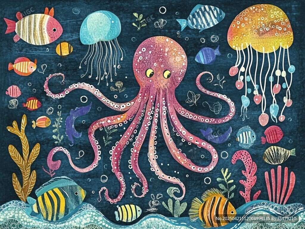 梦幻海底世界插画